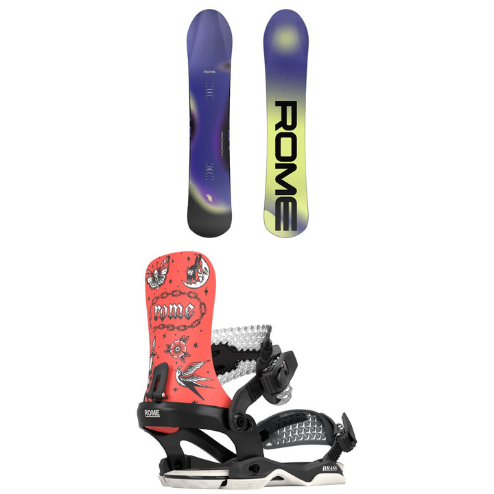 Rome Ravine Snowboard + Brass AW Snowboard Bindings - Women's 2027