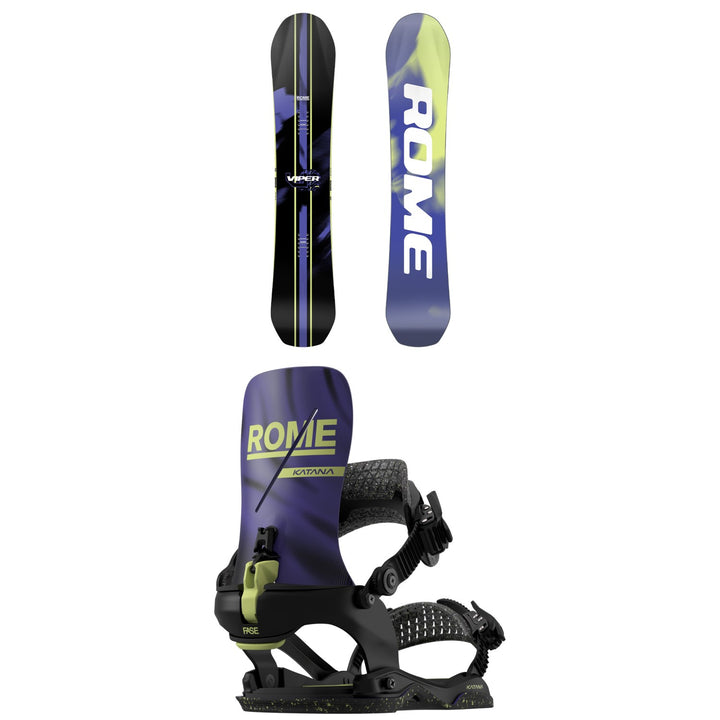 Rome Viper Snowboard + Katana AW FASE Snowboard Bindings 2027