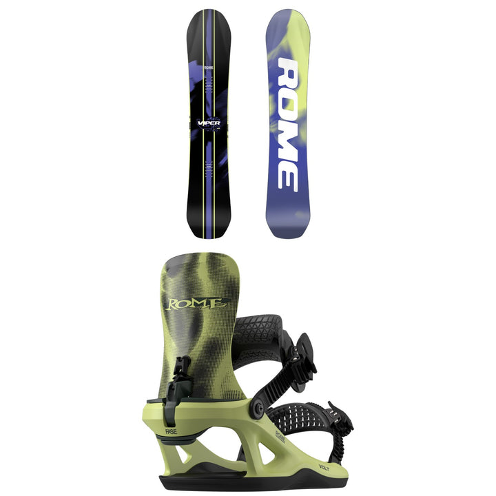 Rome Viper Snowboard + Volt FASE Snowboard Bindings 2027