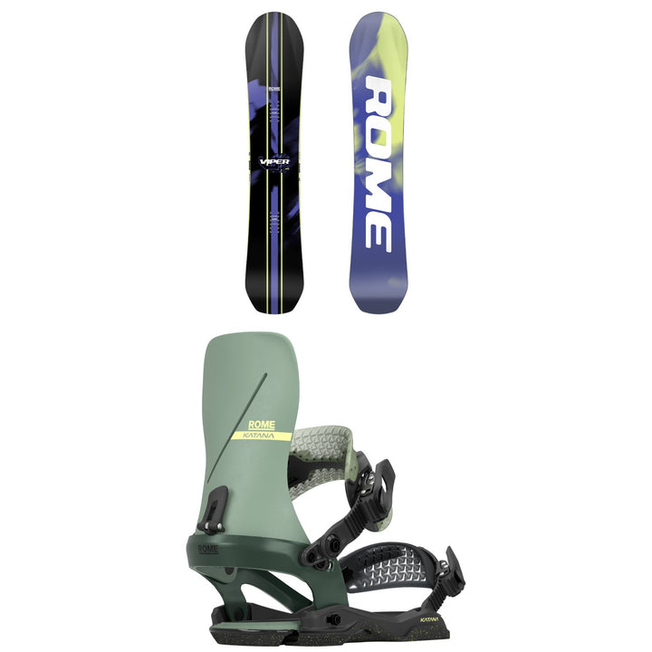 Rome Viper Snowboard + Katana AW Snowboard Bindings 2027