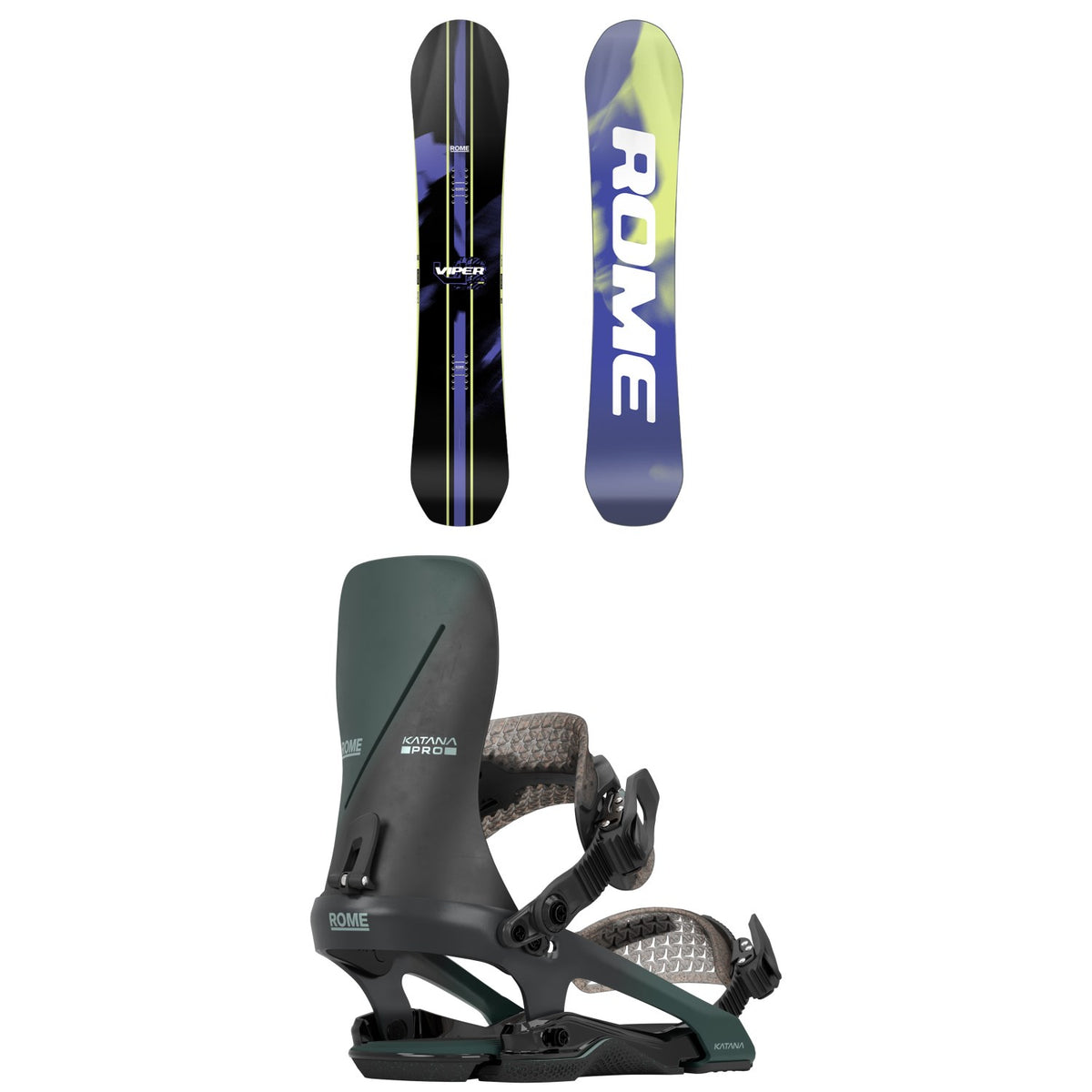 Rome Viper Snowboard + Katana FW Pro Snowboard Bindings 2027