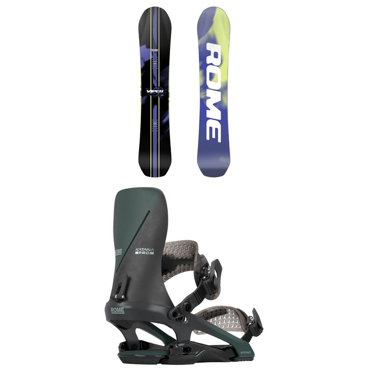 Rome Viper Snowboard + Katana FW Pro Snowboard Bindings 2027