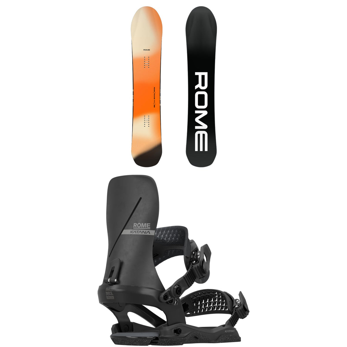 Rome Ravine Pro Snowboard + Katana AW Snowboard Bindings 2027