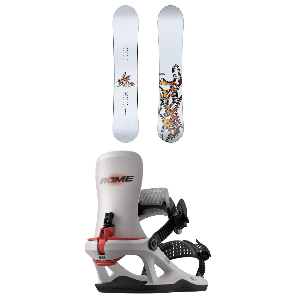 Rome Rene Snowboard + Volt FASE Snowboard Bindings 2027