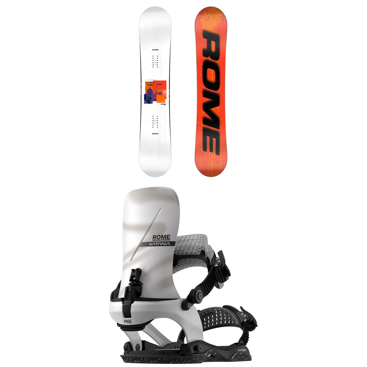 Rome Agent Snowboard + Katana AW FASE Snowboard Bindings 2027