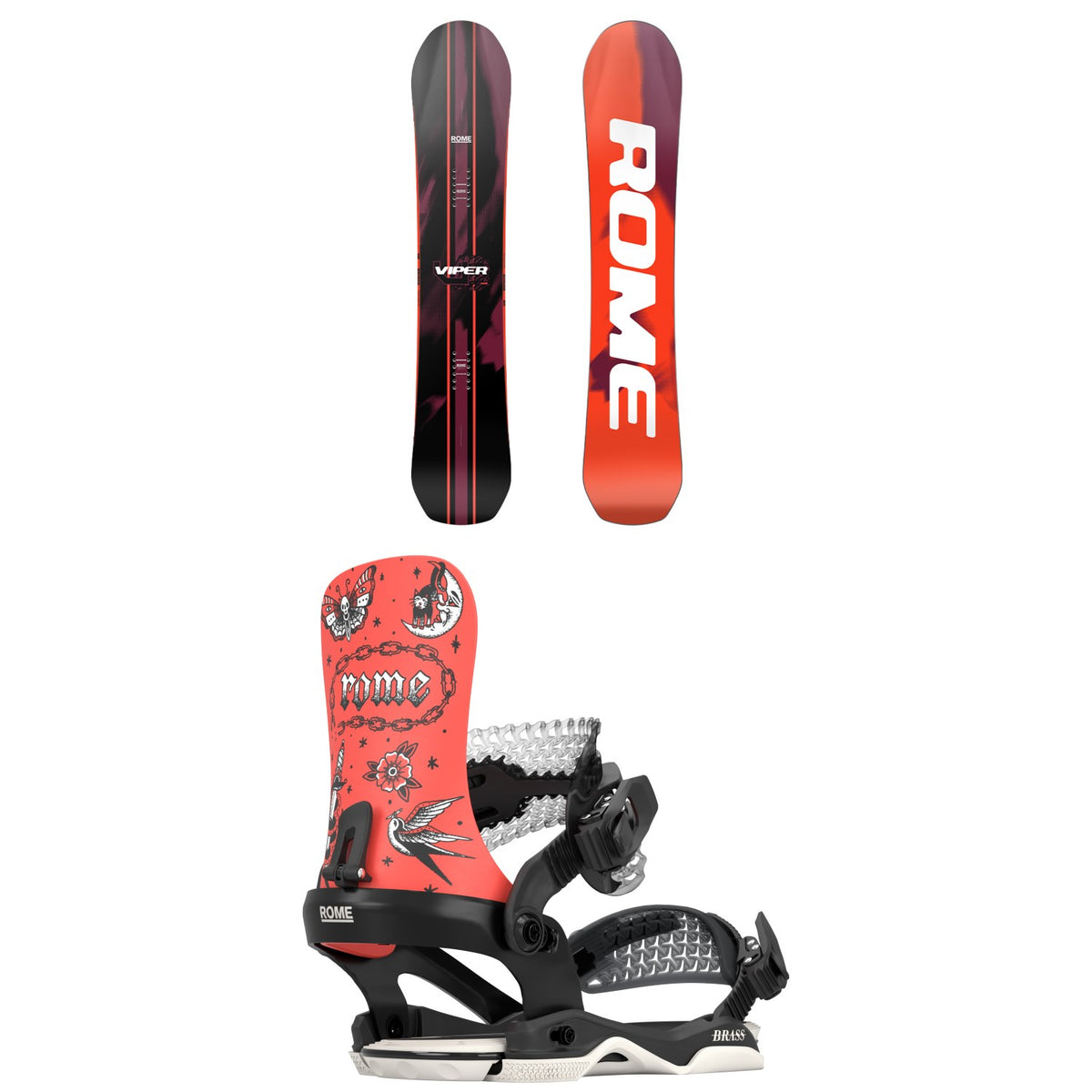 Rome Viper Snowboard + Brass AW Snowboard Bindings - Women's 2027
