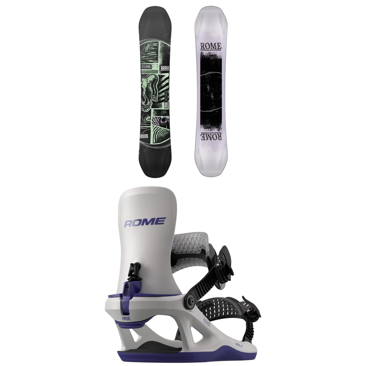 Rome Boneless Snowboard + Volt FASE Snowboard Bindings - Women's 2027