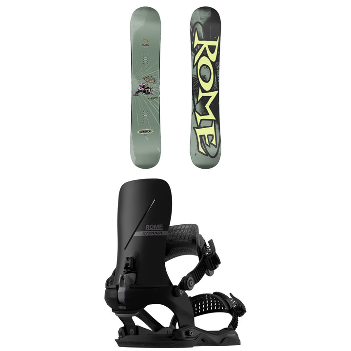 Rome Artifact Snowboard + Katana AW FASE Snowboard Bindings 2027