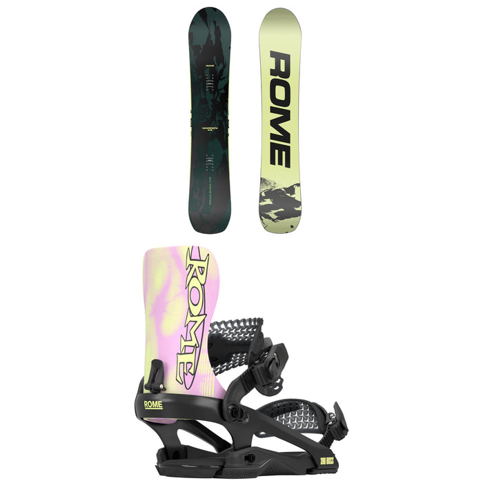 Rome Warden Snowboard + 390 Boss FW Snowboard Bindings 2027
