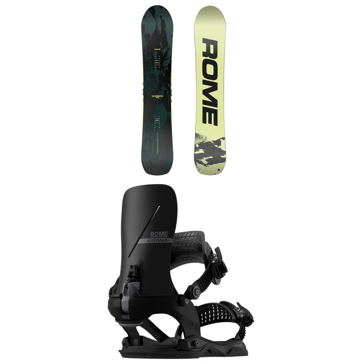 Rome Warden Snowboard + Katana AW FASE Snowboard Bindings 2027