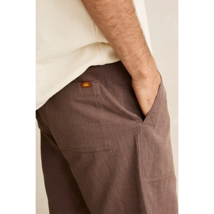 Rhythm Worn Path Textured Linen Shorts - Men's Oak