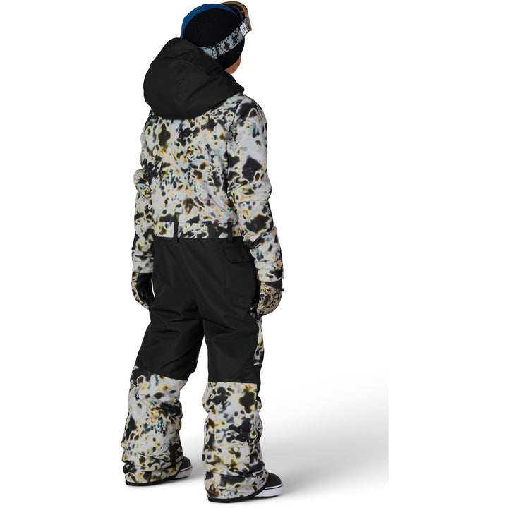 686 Shazam Insulated One Piece - Boys' Grey Tundra Colorblock