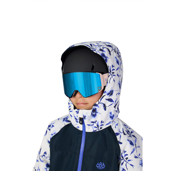686 Shine Insulated One Piece - Girls' Blue Porcelain Colorblock