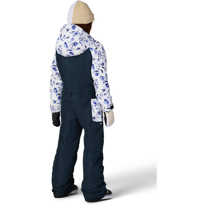 686 Shine Insulated One Piece - Girls' Blue Porcelain Colorblock