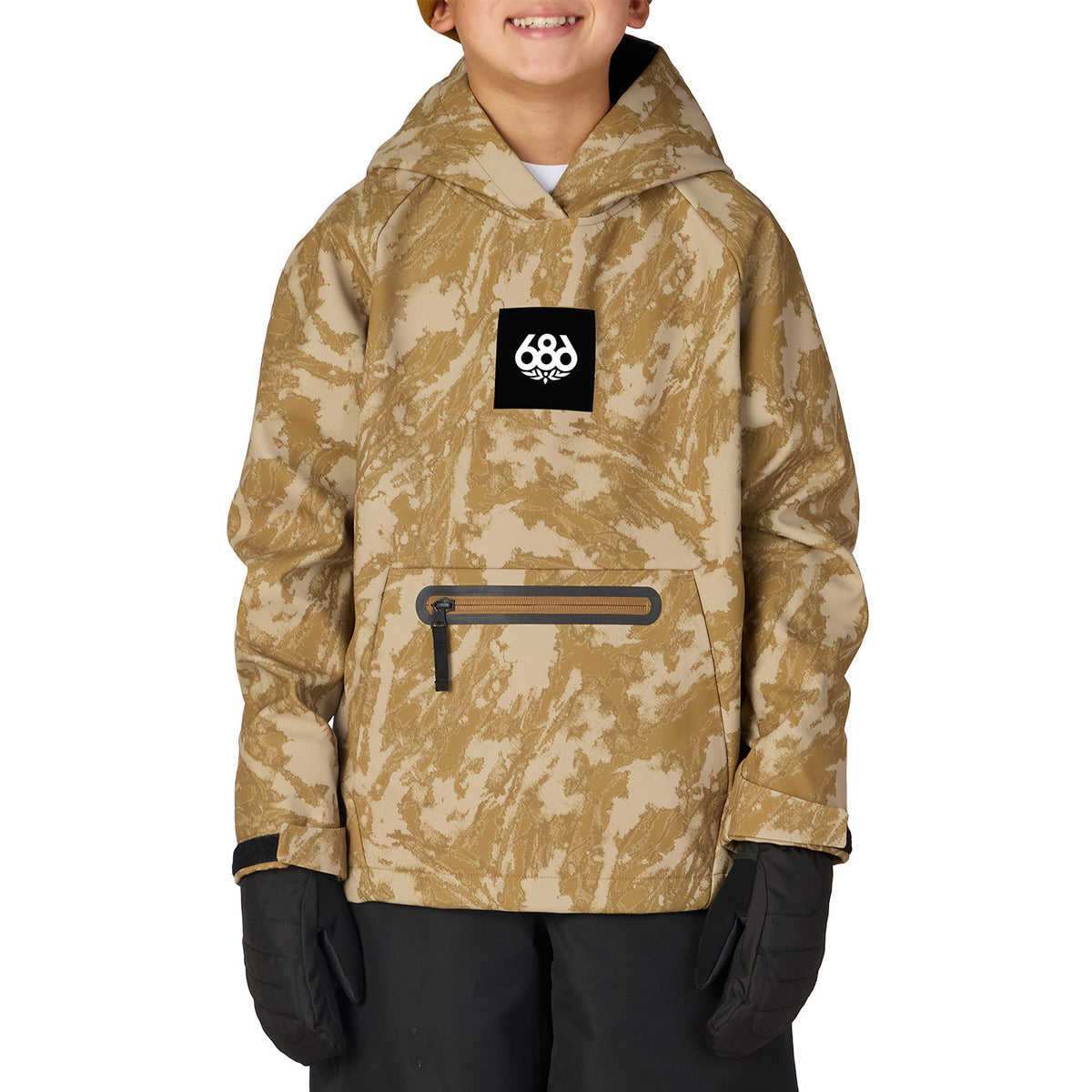 686 Waterproof Hoodie - Kids' Bronze Scratch Camo