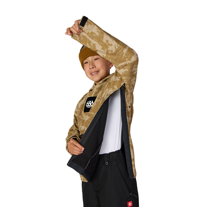 686 Waterproof Hoodie - Kids' Bronze Scratch Camo