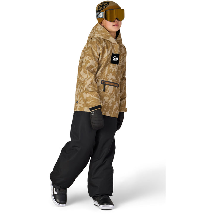 686 Waterproof Hoodie - Kids' Bronze Scratch Camo