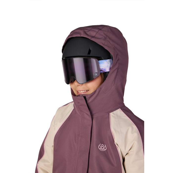 686 Hologram™ Insulated Jacket - Girls' Black Plum Colorblock