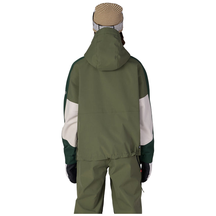 686 Outline Shell Anorak - Women's Fatigue Green Colorblock