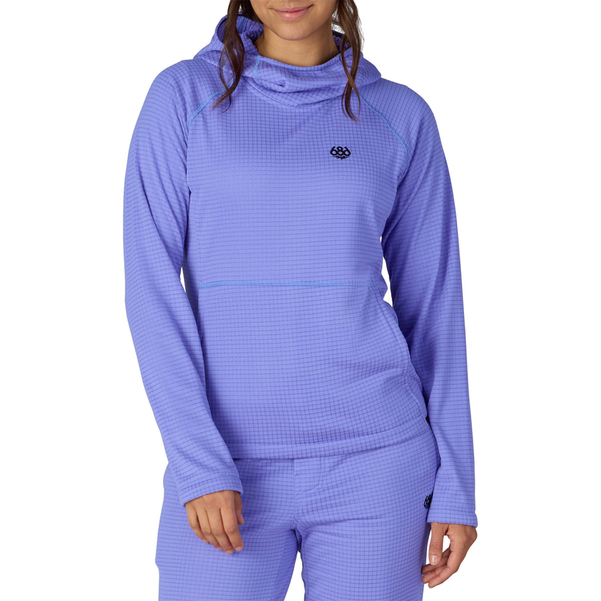 686 Mission Grid Hoodie - Women's Alpenglow Blue