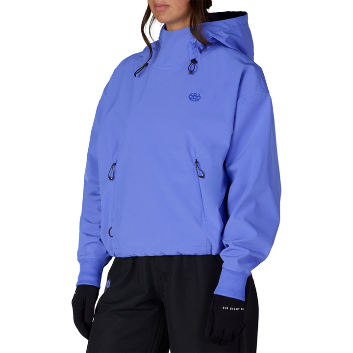 686 Waterproof Team Crop Hoodie - Women's Alpenglow Blue