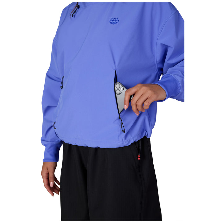 686 Waterproof Team Crop Hoodie - Women's Alpenglow Blue