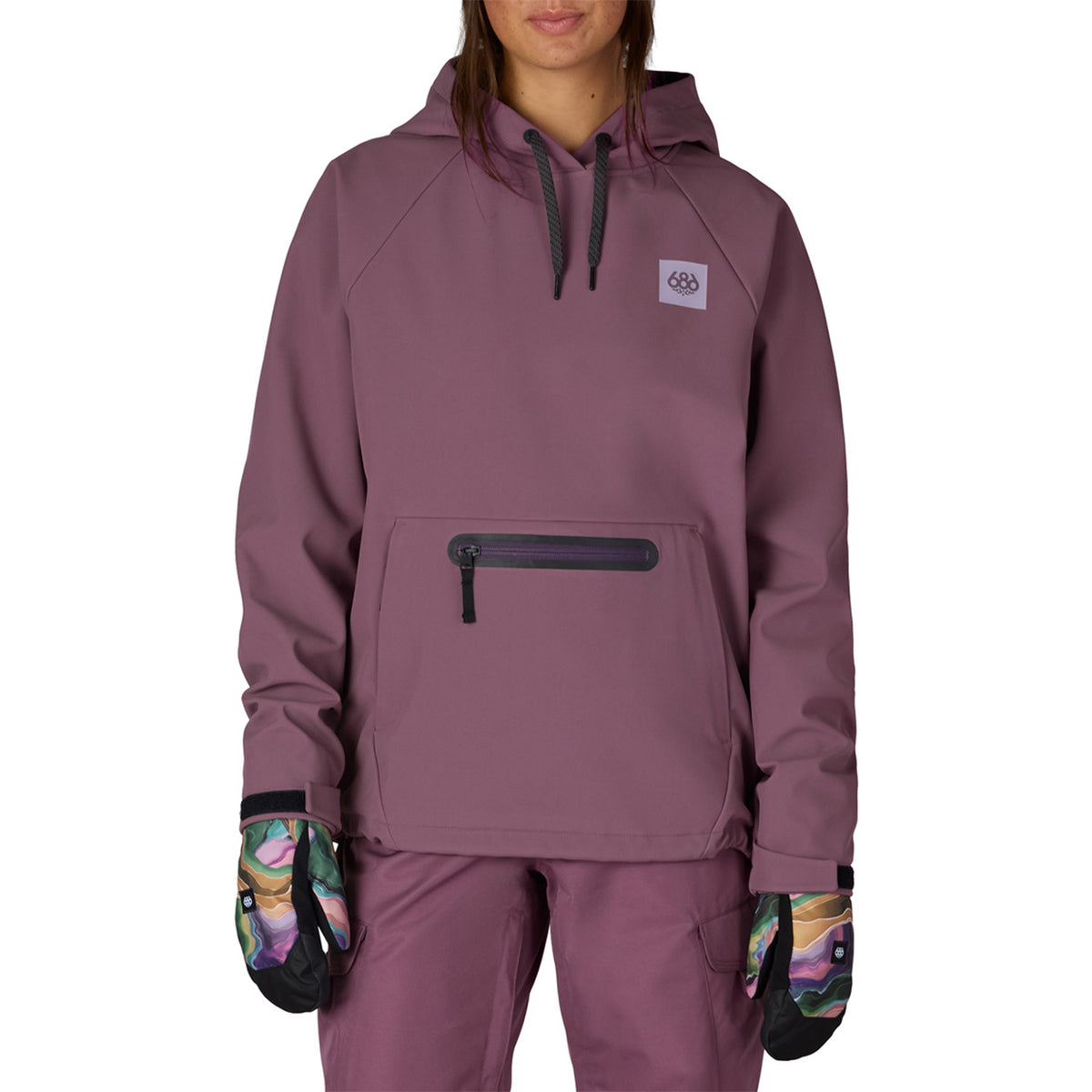 686 Waterproof Hoodie - Women's Black Plum