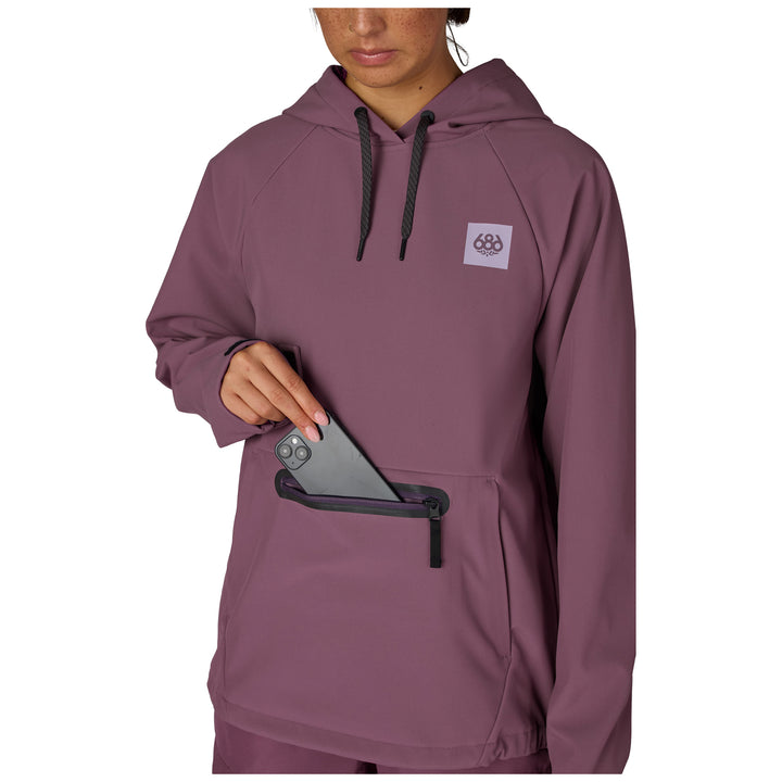 686 Waterproof Hoodie - Women's Black Plum