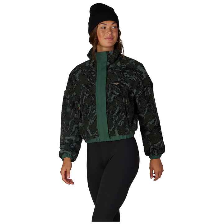 686 Outpost Sherpa Jacket - Women's Moss Green Scratch Camo