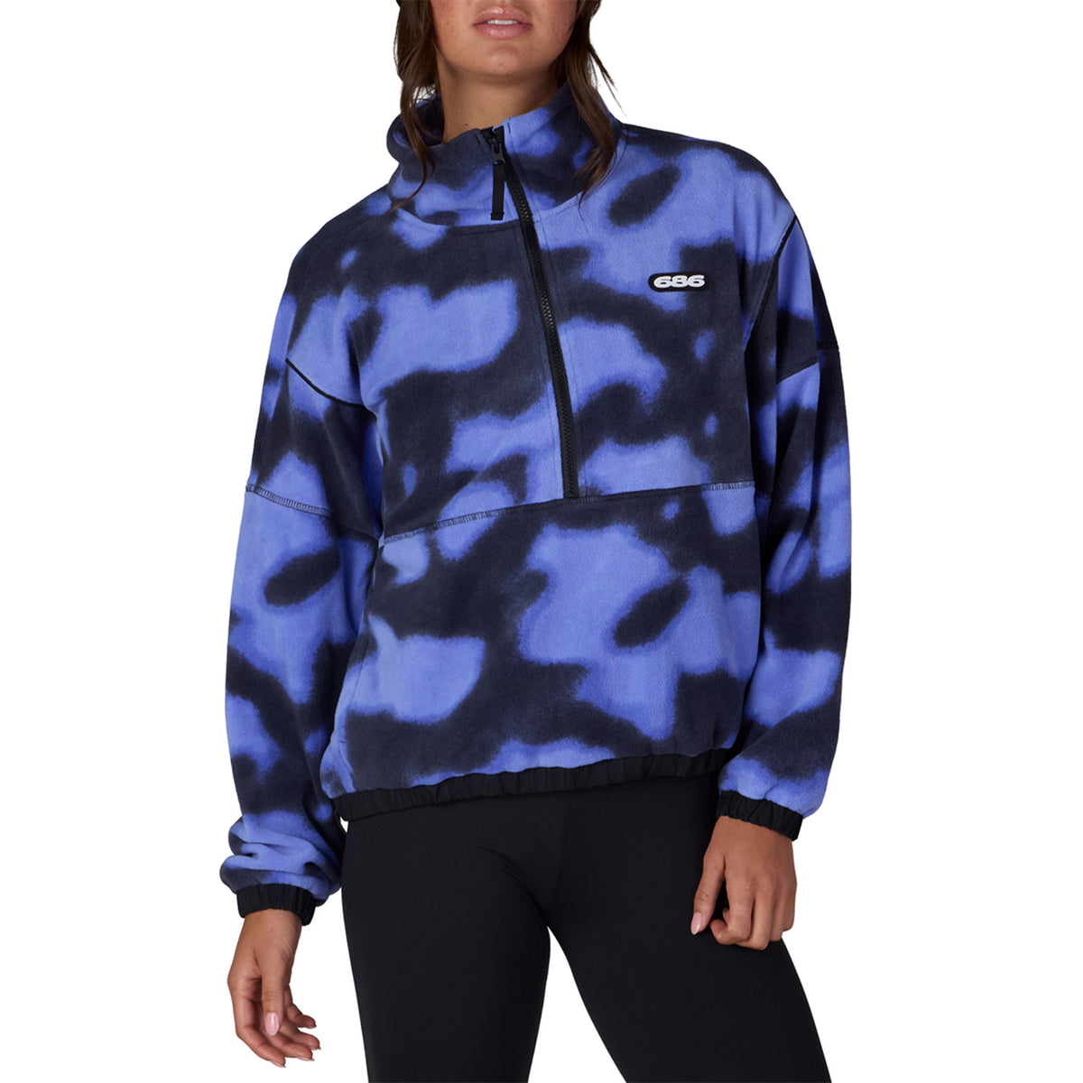 686 Chimay Fleece Anorak - Women's Alpenglow Blue Dark Skies