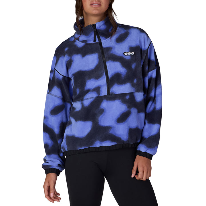 686 Chimay Fleece Anorak - Women's Alpenglow Blue Dark Skies