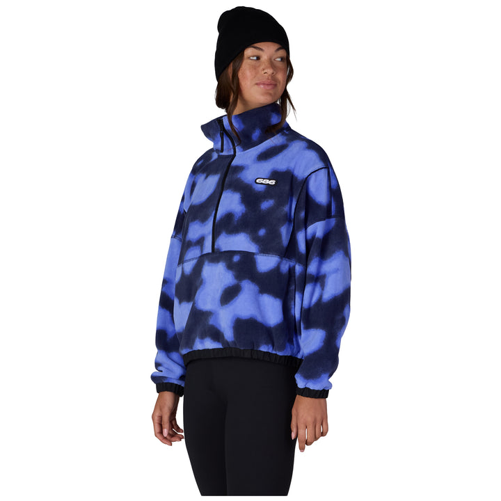 686 Chimay Fleece Anorak - Women's Alpenglow Blue Dark Skies