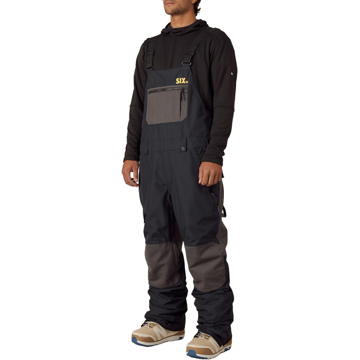 686 Six Fan Bibs - Men's Charcoal Colorblock
