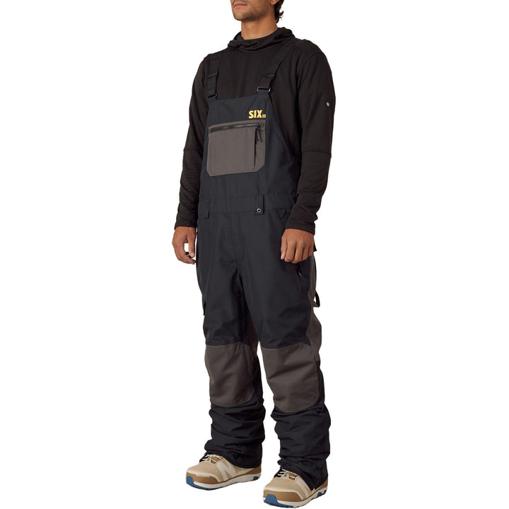 686 Six Fan Bibs - Men's Charcoal Colorblock