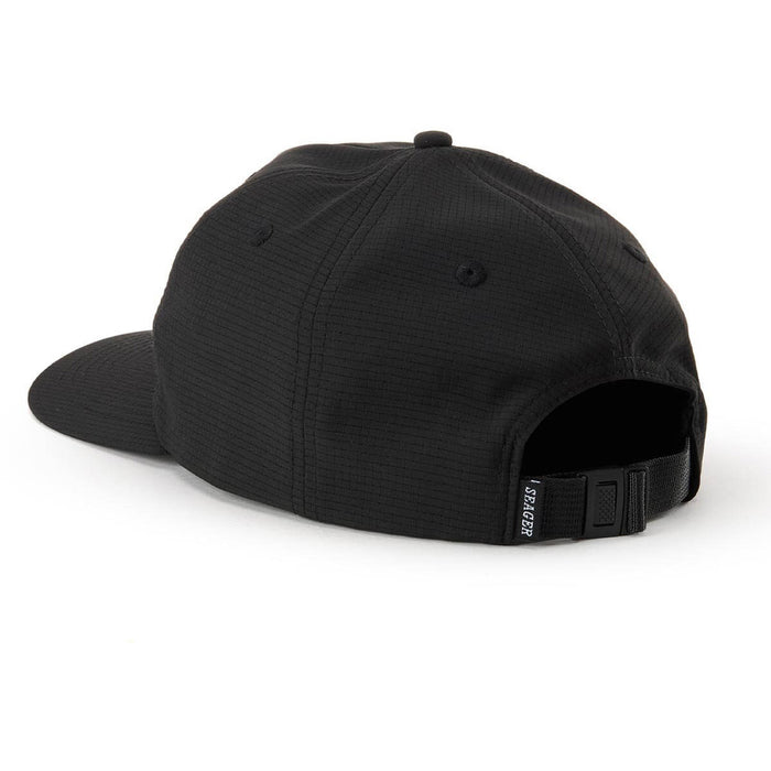 Seager Uphill Tech Strapback Hat Black