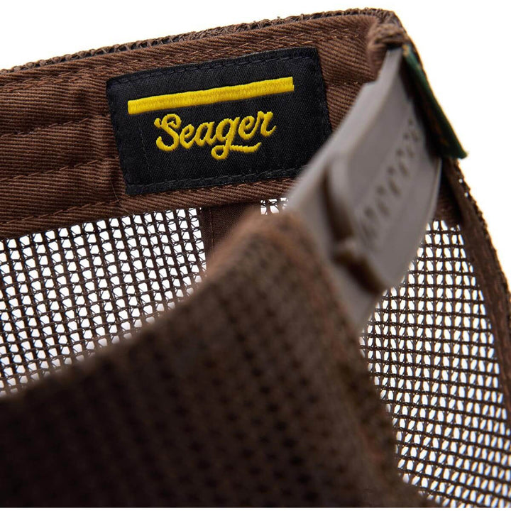 Seager Wilson Trucker Snapback Hat Tan Waxed Canvas