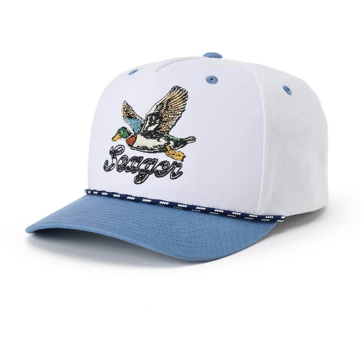Seager Greenhead Snapback Hat White/Blue