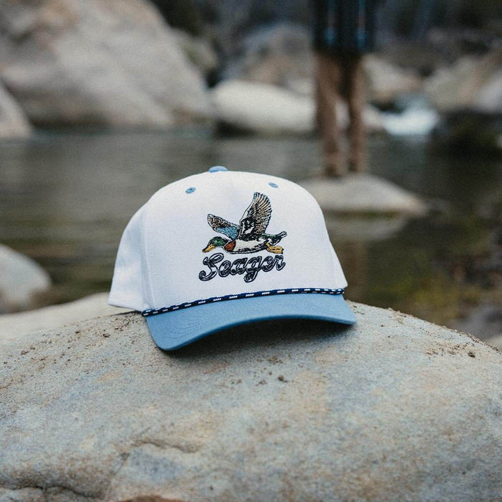 Seager Greenhead Snapback Hat White/Blue