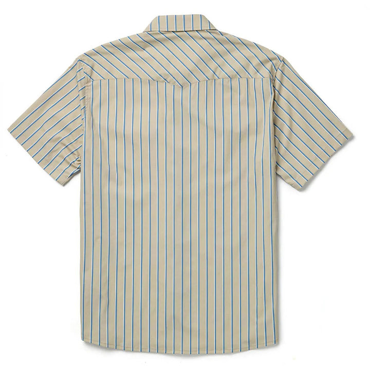 Seager El Ranchero Short-Sleeve Shirt - Men's Tidal Foam Stripe