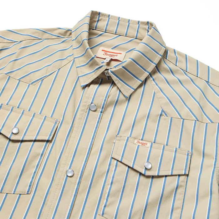 Seager El Ranchero Short-Sleeve Shirt - Men's Tidal Foam Stripe