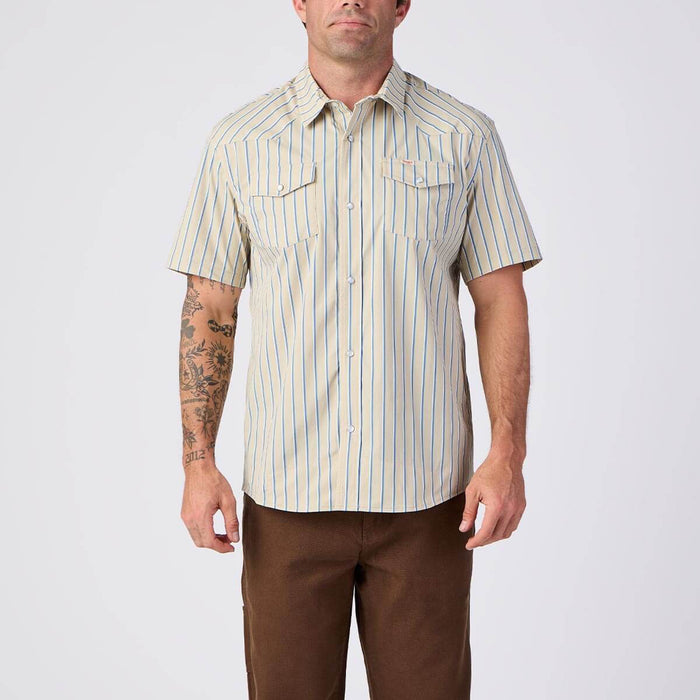 Seager El Ranchero Short-Sleeve Shirt - Men's Tidal Foam Stripe