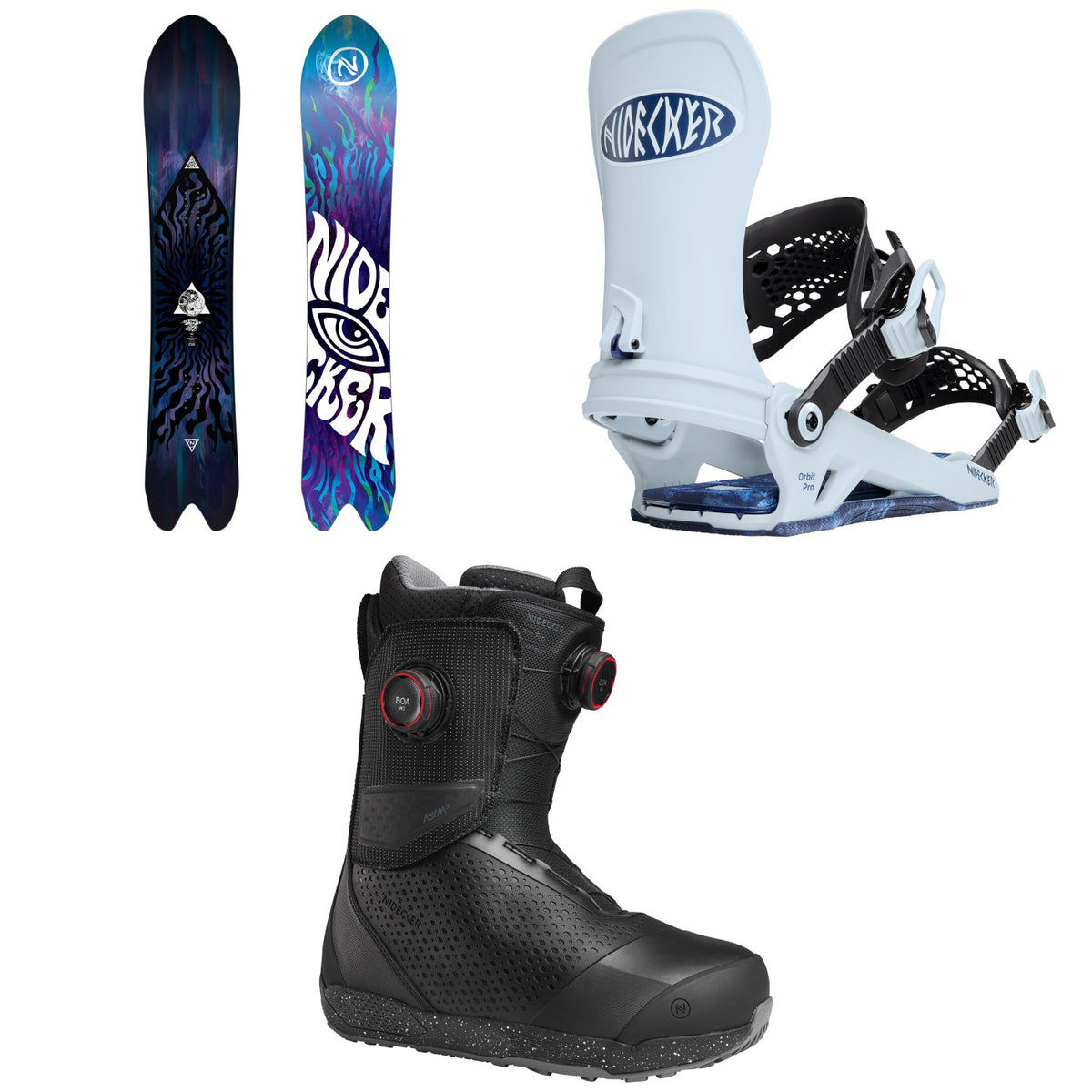 Nidecker Beta APX Snowboard + Orbit Pro Snowboard Bindings + Rift Pro Snowboard Boots 2027