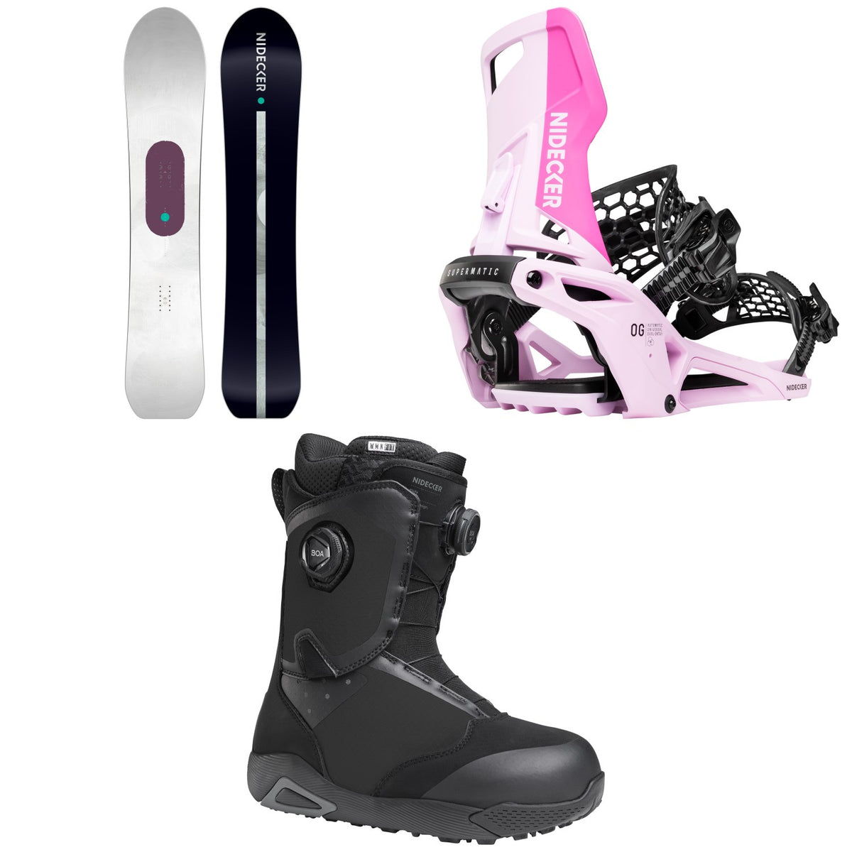 Nidecker Odyssey Snowboard + OG Supermatic Snowboard Bindings + Rift Snowboard Boots - Women's 2027