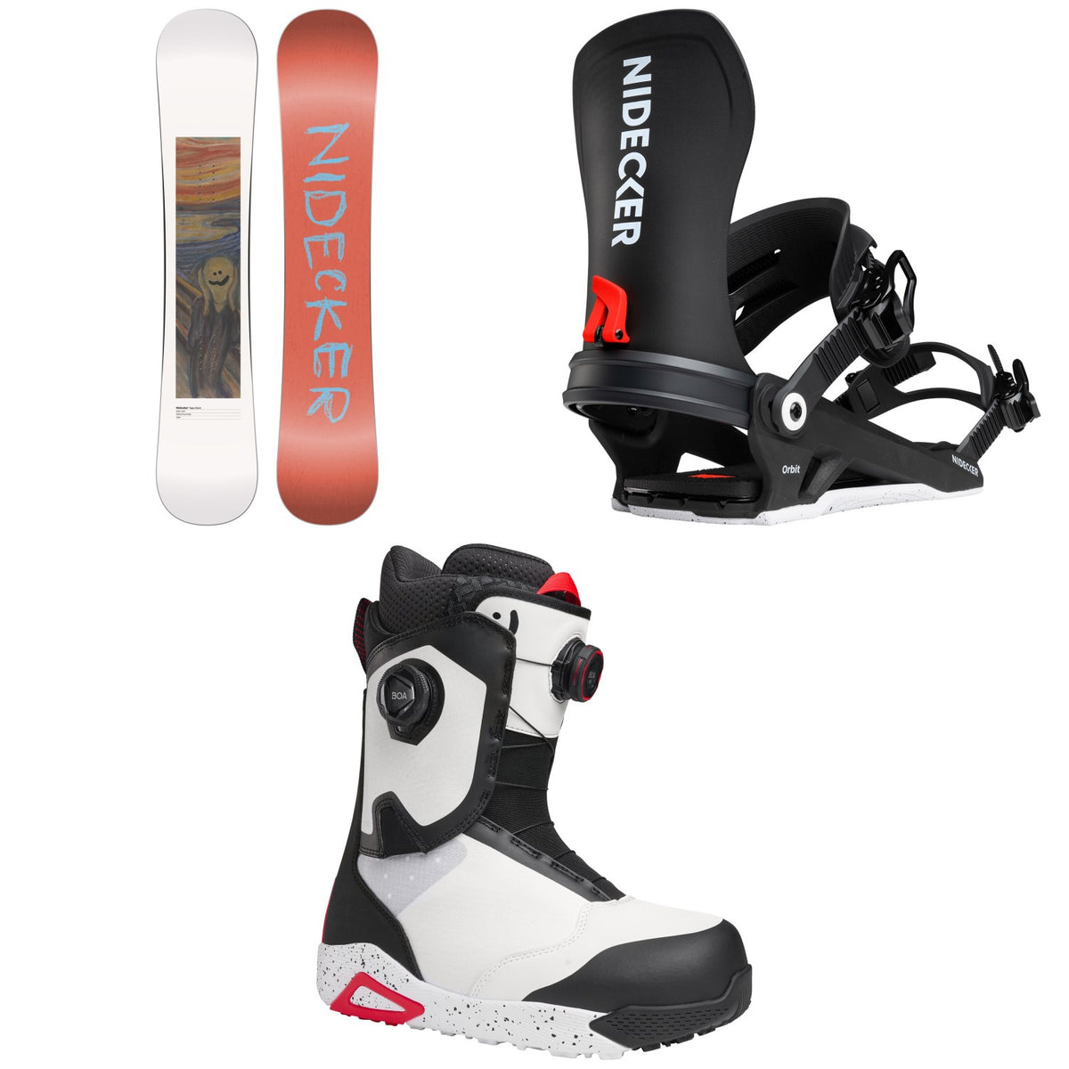 Nidecker Tape Deck Snowboard + Orbit Snowboard Bindings + Rift Snowboard Boots 2027