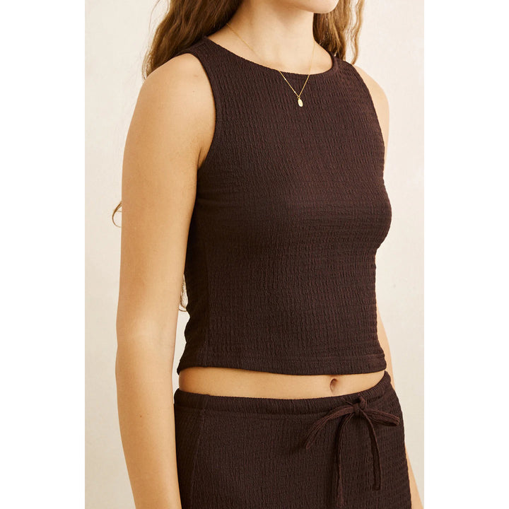 Rhythm Indie High Neck Tank Top - Women's Chocolate