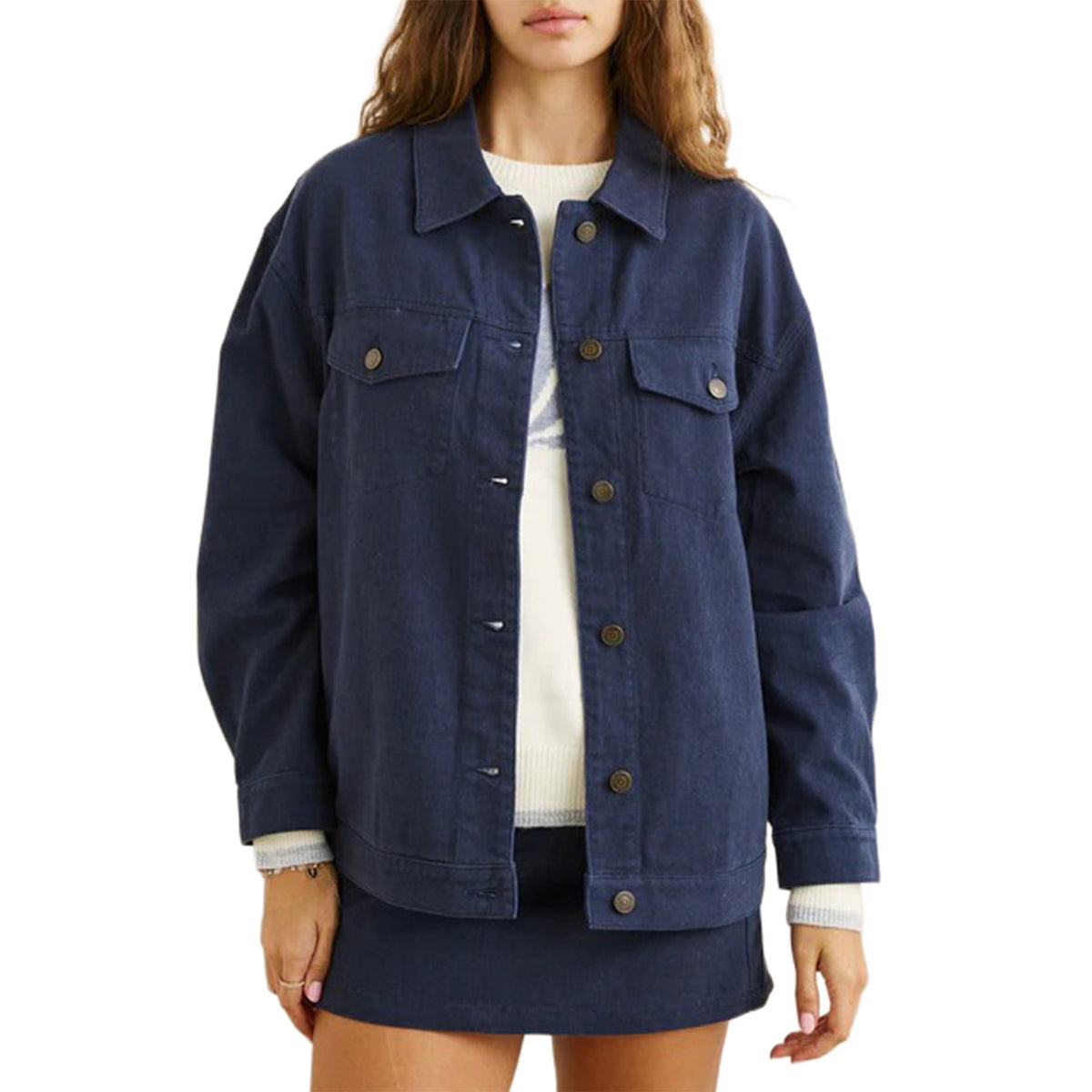 Rhythm Essential Oversized Jacket - Women's Dark Olive