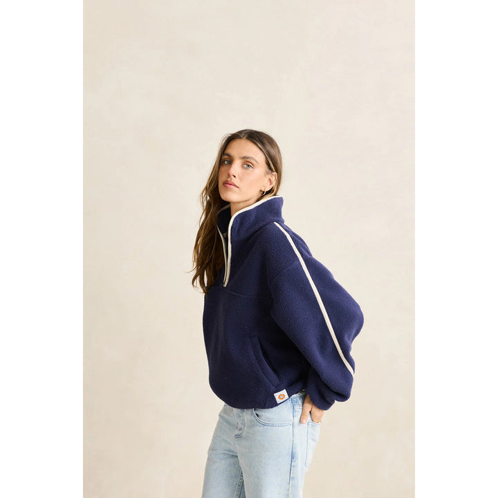 Rhythm Camp Half Zip Sherpa Pullover - Women's Ocean