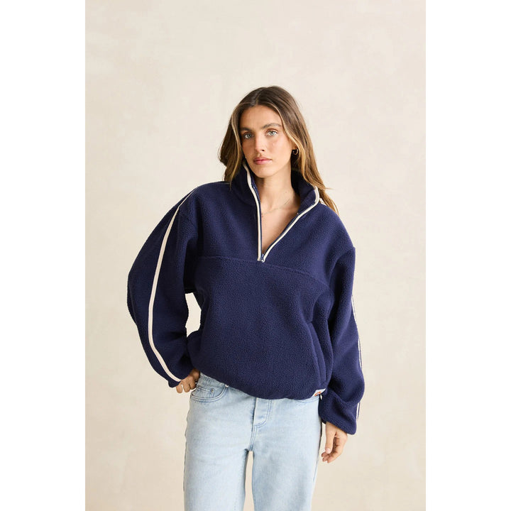 Rhythm Camp Half Zip Sherpa Pullover - Women's Ocean