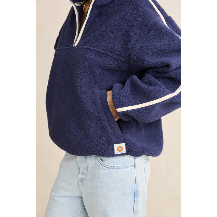 Rhythm Camp Half Zip Sherpa Pullover - Women's Ocean