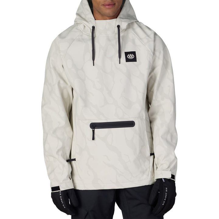 686 Waterproof Hyperchromic Pullover Hoodie - Men's Limestone Fracture